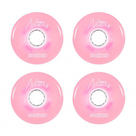Chaya Light Up Quad Wheels - Neon Pink - Momma Trucker Skates