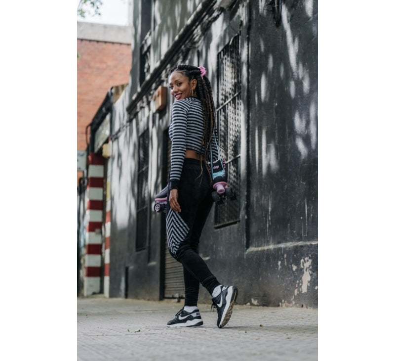 Chaya Melrose Black & Pink Roller Skates - Momma Trucker Skates