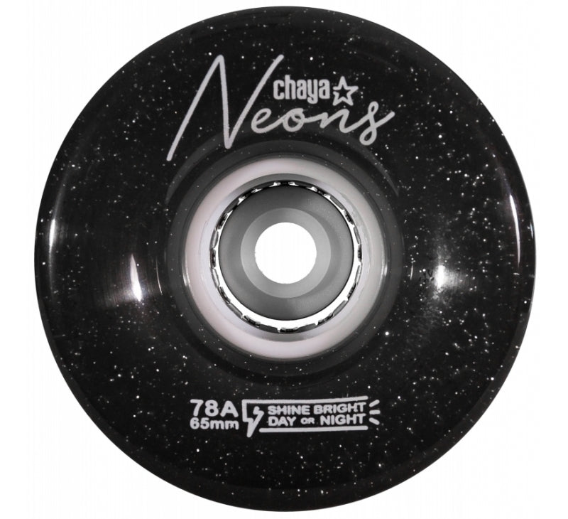Chaya Light Up Quad Wheels - Neon Black
