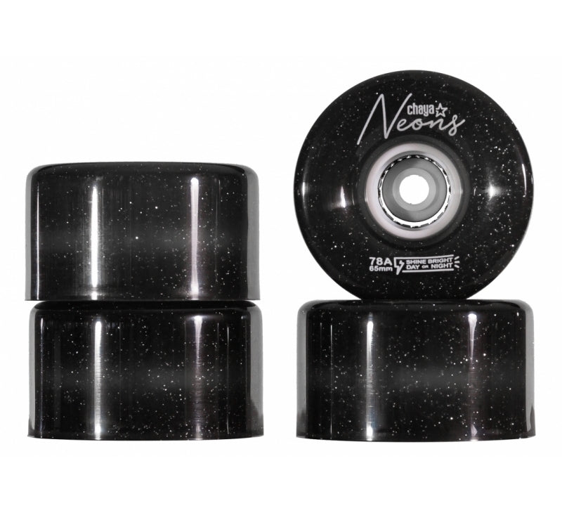 Chaya Light Up Quad Wheels - Neon Black