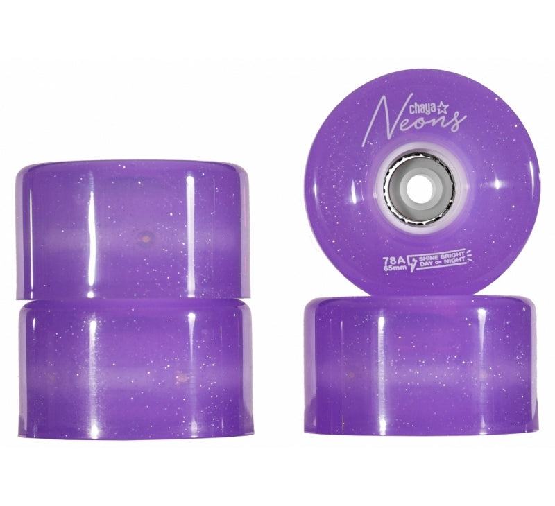 Chaya Light Up Quad Wheels - Neon Purple