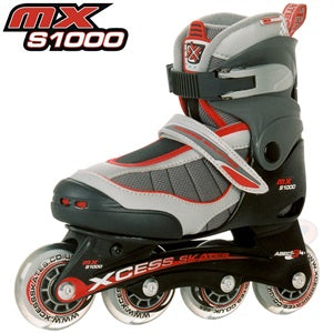 Xcess MX S1000 Adjustable In-Line Skates Red - Momma Trucker Skates