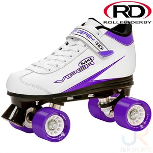 Roller Derby Viper White & Purple - Momma Trucker Skates