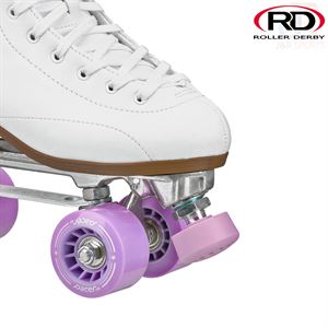 Roller Derby Stratos High Top Quad Roller Skates - White - Momma Trucker Skates