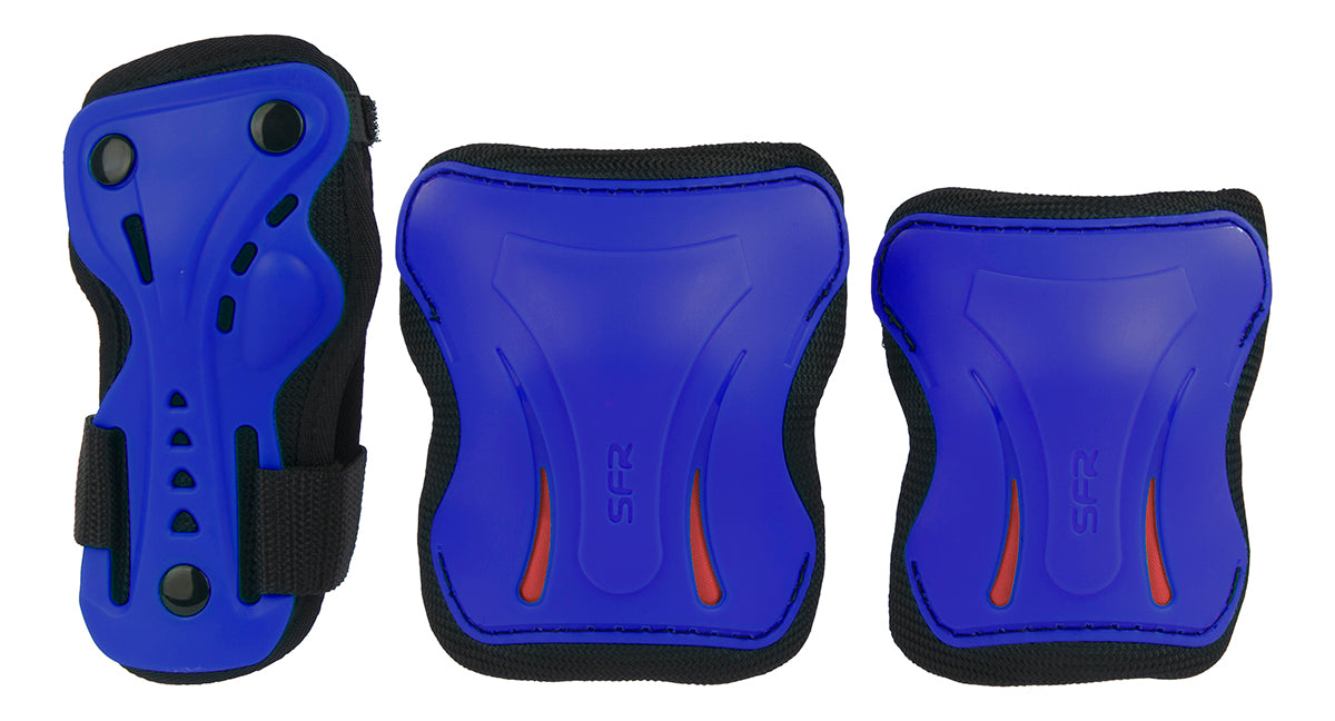 SFR Nebula Roller Skates, Protection & Bag Skate Package Gift Set - Blue