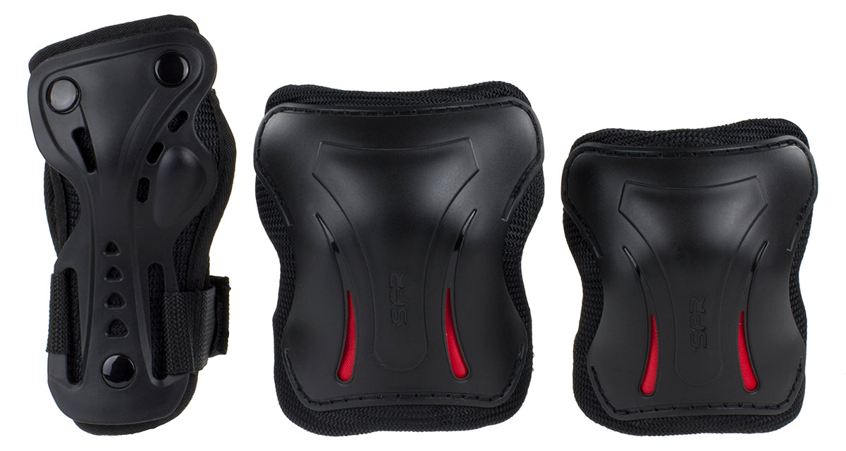 SFR Essentials Protection Triple Pad Set - All Colours! - Momma Trucker Skates