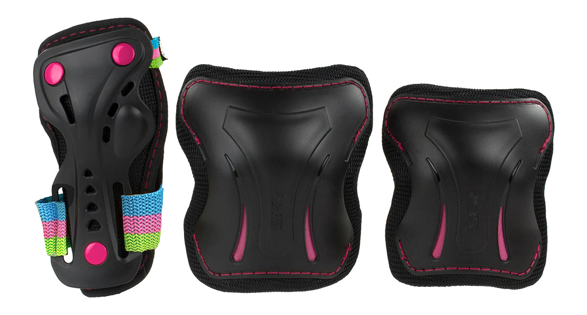 SFR Essentials Protection Triple Pad Set - All Colours! - Momma Trucker Skates