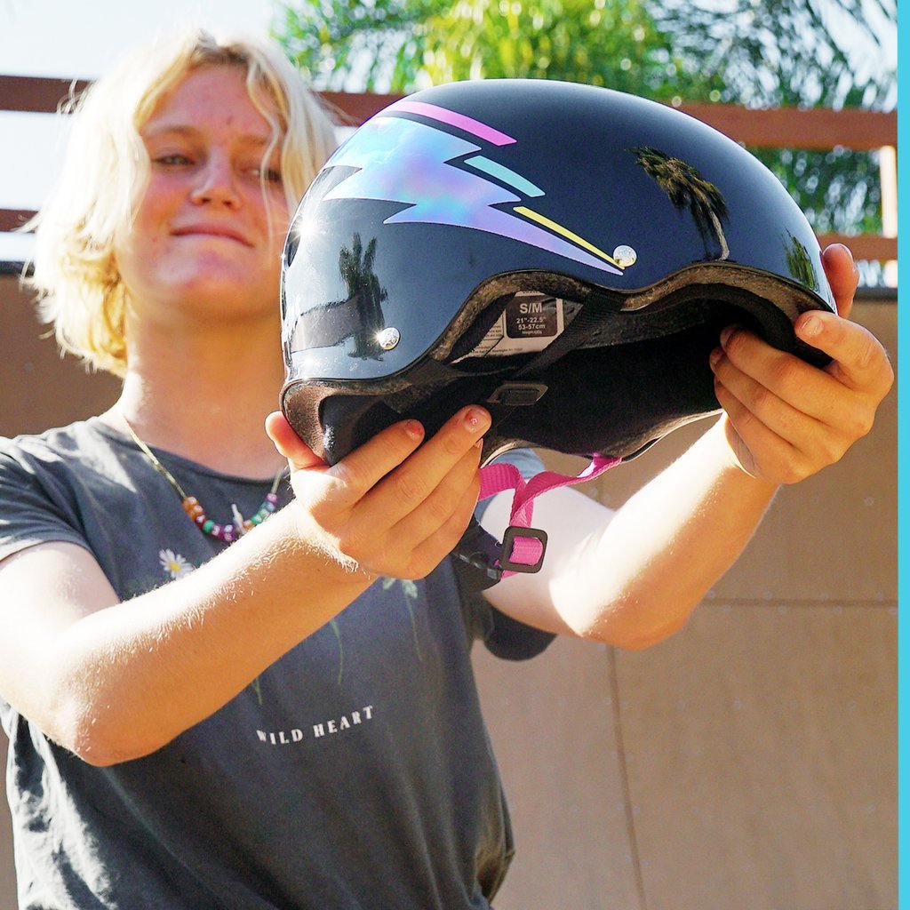 Triple 8 Certified Sweatsaver Helmet Black Hologram - Momma Trucker Skates