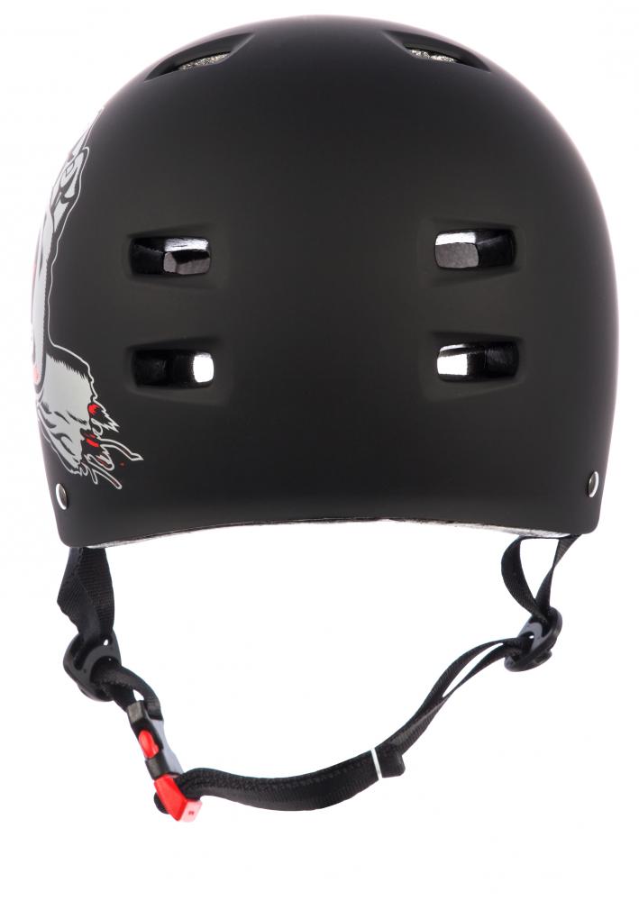 Bullet X Santa Cruz Skate Helmet Screaming Hand Matt Black - Momma Trucker Skates