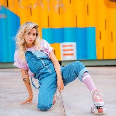 Chaya Kismet Barbie Denim Pink Park Skates Pre Order - Momma Trucker Skates