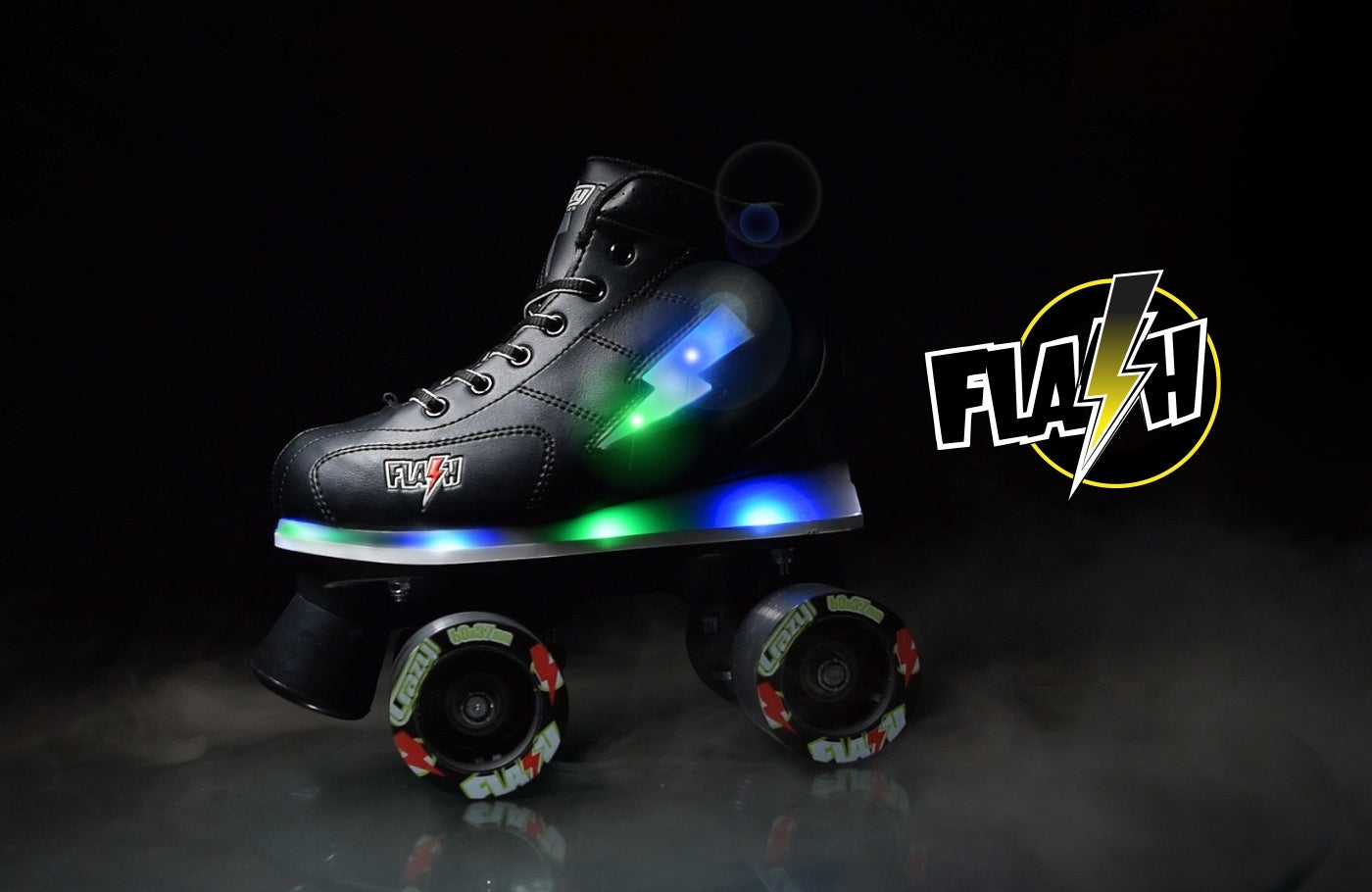 Crazy Skates Flash Roller Skates Black 2018 - Momma Trucker Skates