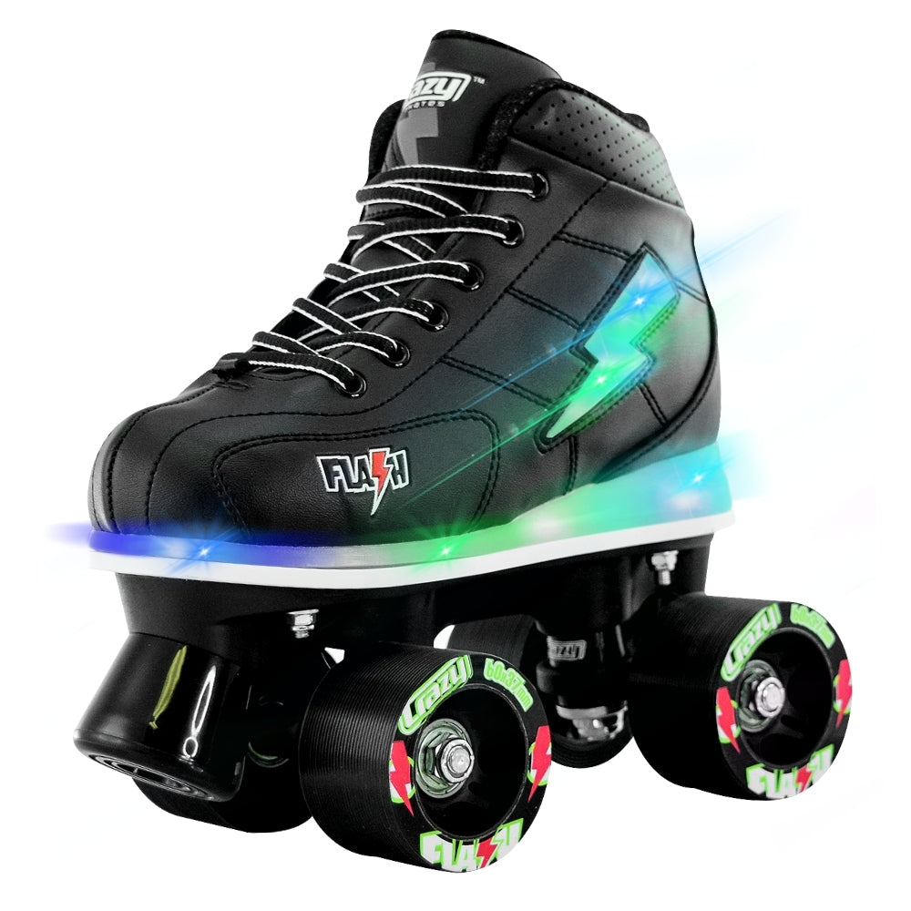 Crazy Skates Flash Roller Skates Black 2018 - Momma Trucker Skates