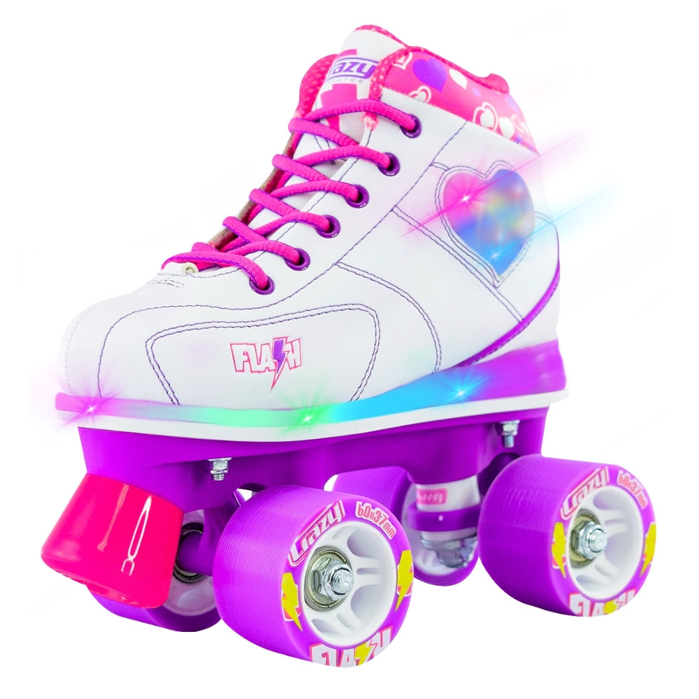 Crazy Skates Flash Roller Skates White 2018 - Momma Trucker Skates