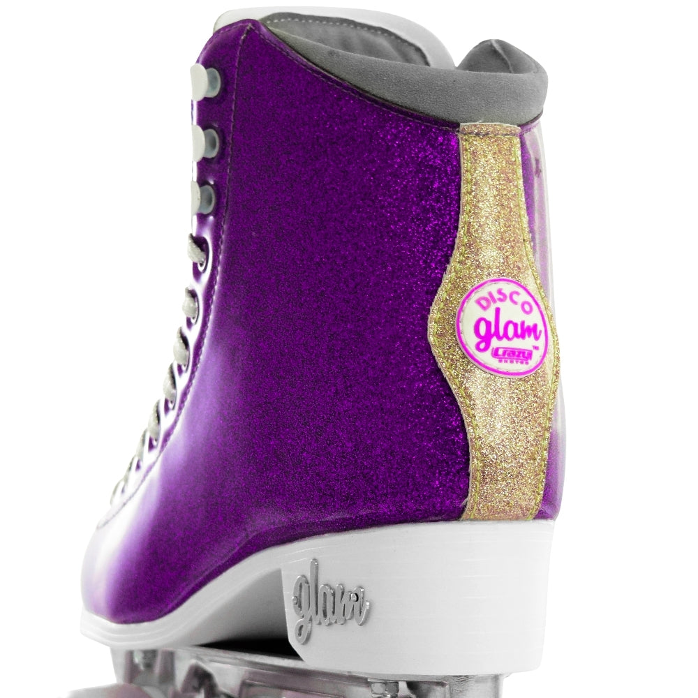 Crazy Skates Disco Glam Purple/Gold Roller Skates - Momma Trucker Skates