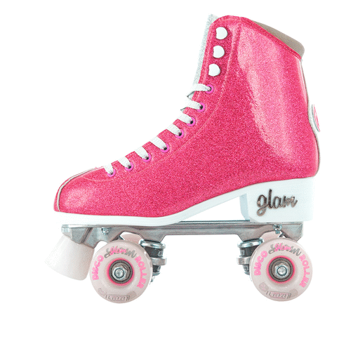 Crazy Skates Disco Glam Pink/Silver Roller Skates - Momma Trucker Skates