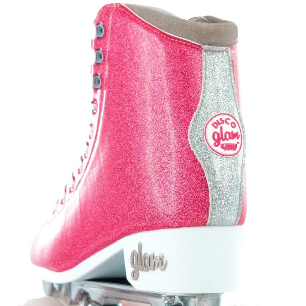 Crazy Skates Disco Glam Pink/Silver Roller Skates - Momma Trucker Skates