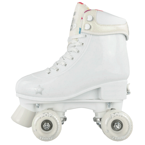 Crazy Skates Glitter Pop White - Momma Trucker Skates
