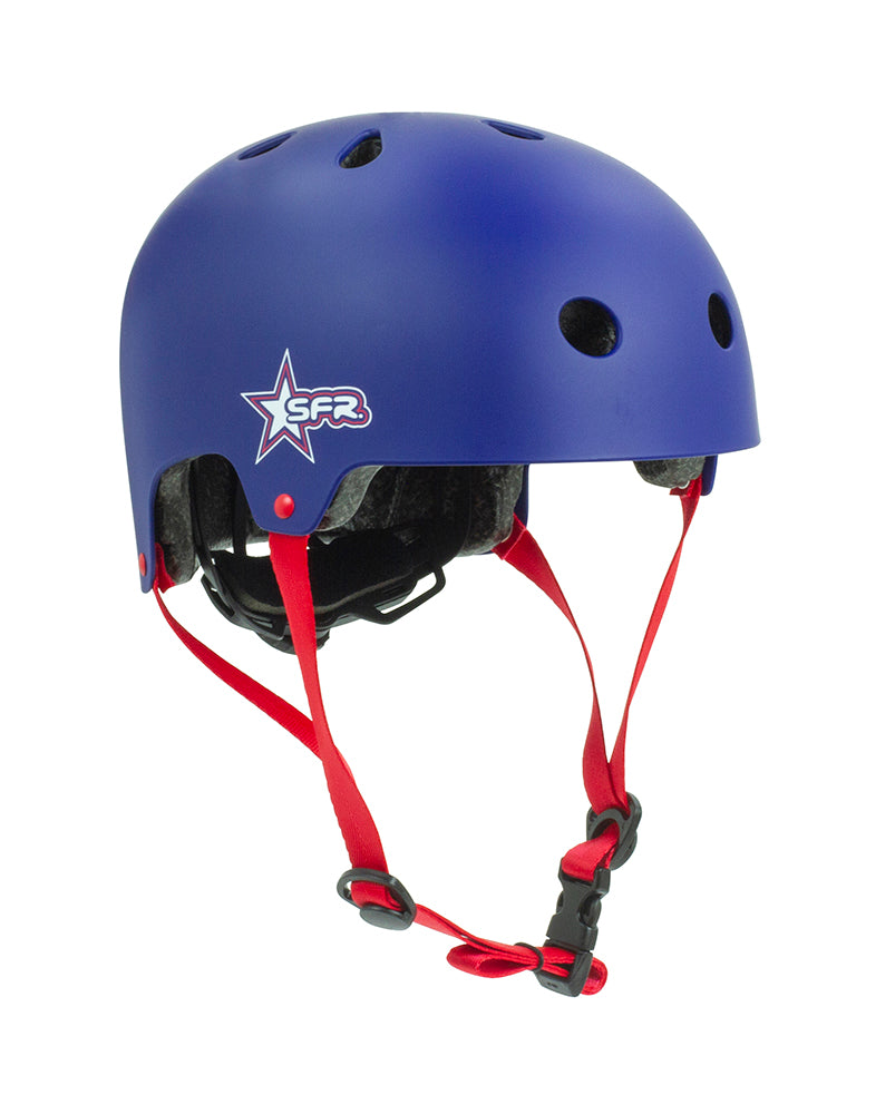 SFR Plasma Adjustable Children's Inline Skates Beginner Skate Package - Blue inc Pads, Helmet & Bag - Momma Trucker Skates