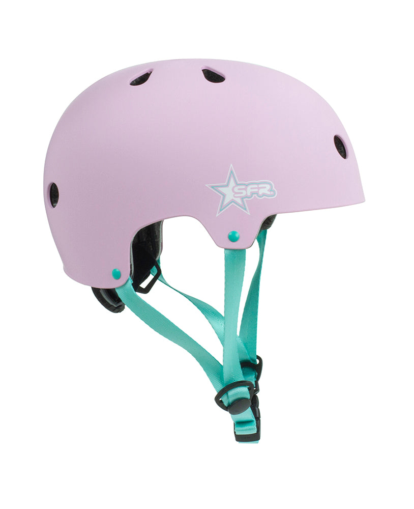 SFR Spectra Roller Skates Beginners Package Pink & Teal, Pads, Helmet & Bag - Momma Trucker Skates