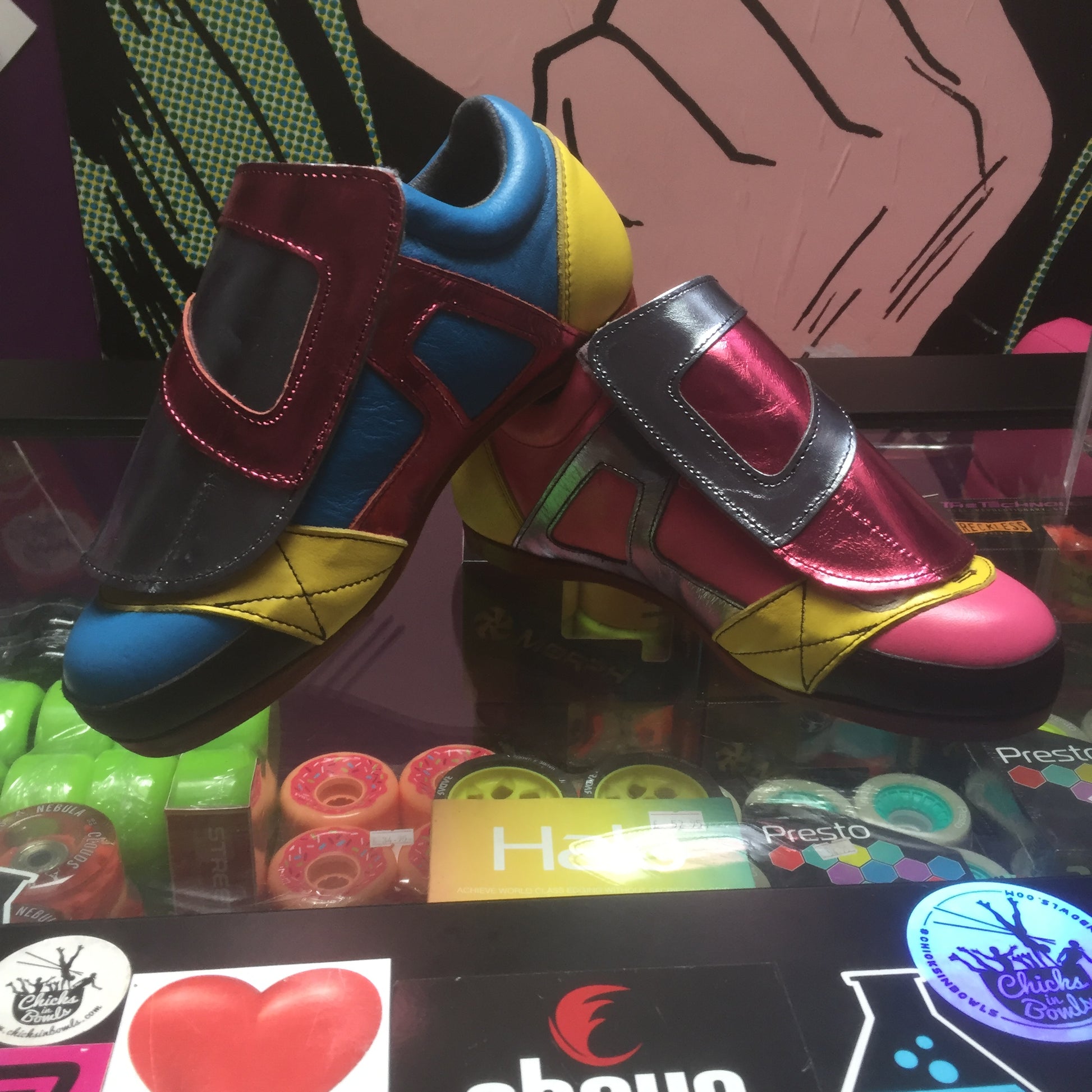 Riedell 951 Custom Colour Roller Derby Jam Skating Quad Boots - Momma Trucker Skates