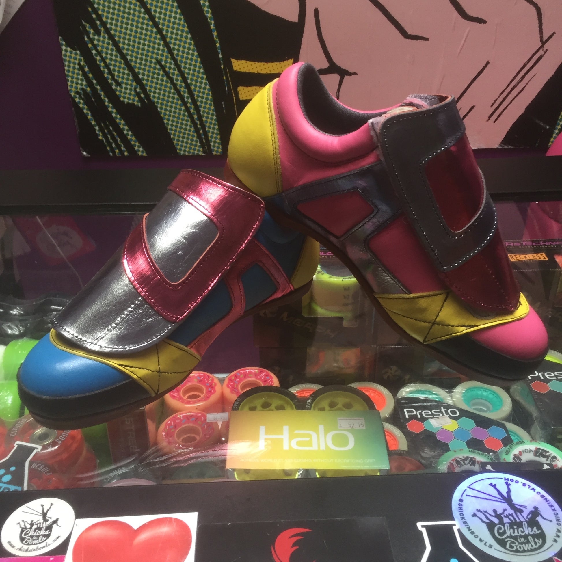 Riedell 951 Custom Colour Roller Derby Jam Skating Quad Boots - Momma Trucker Skates