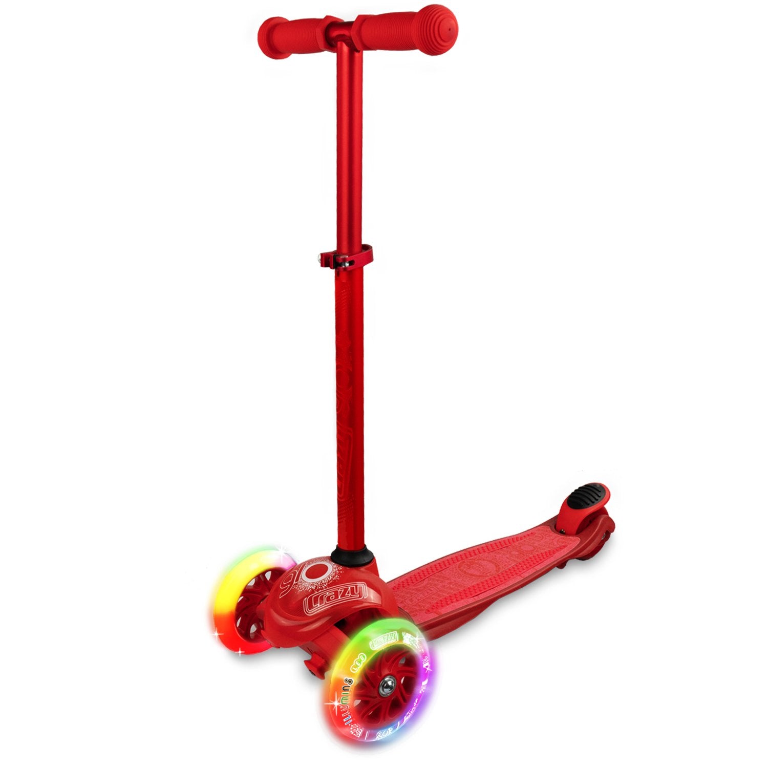 Crazy Skates Joey Glo Scooter & Protexion Set - Red - Momma Trucker Skates