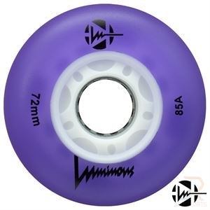 Luminous LED Light Up Inline Wheels 80mm - purple set of 4