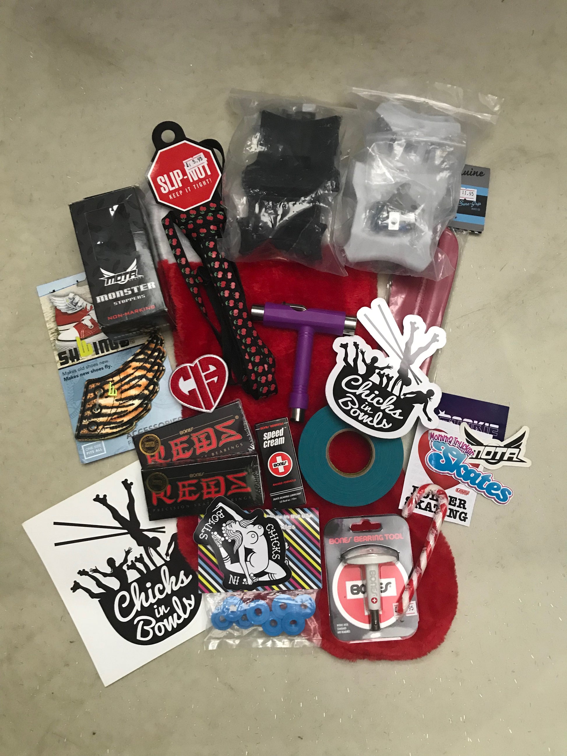 Skate Park Skaters Pre-filled Gift Bag Christmas Stocking - Momma Trucker Skates
