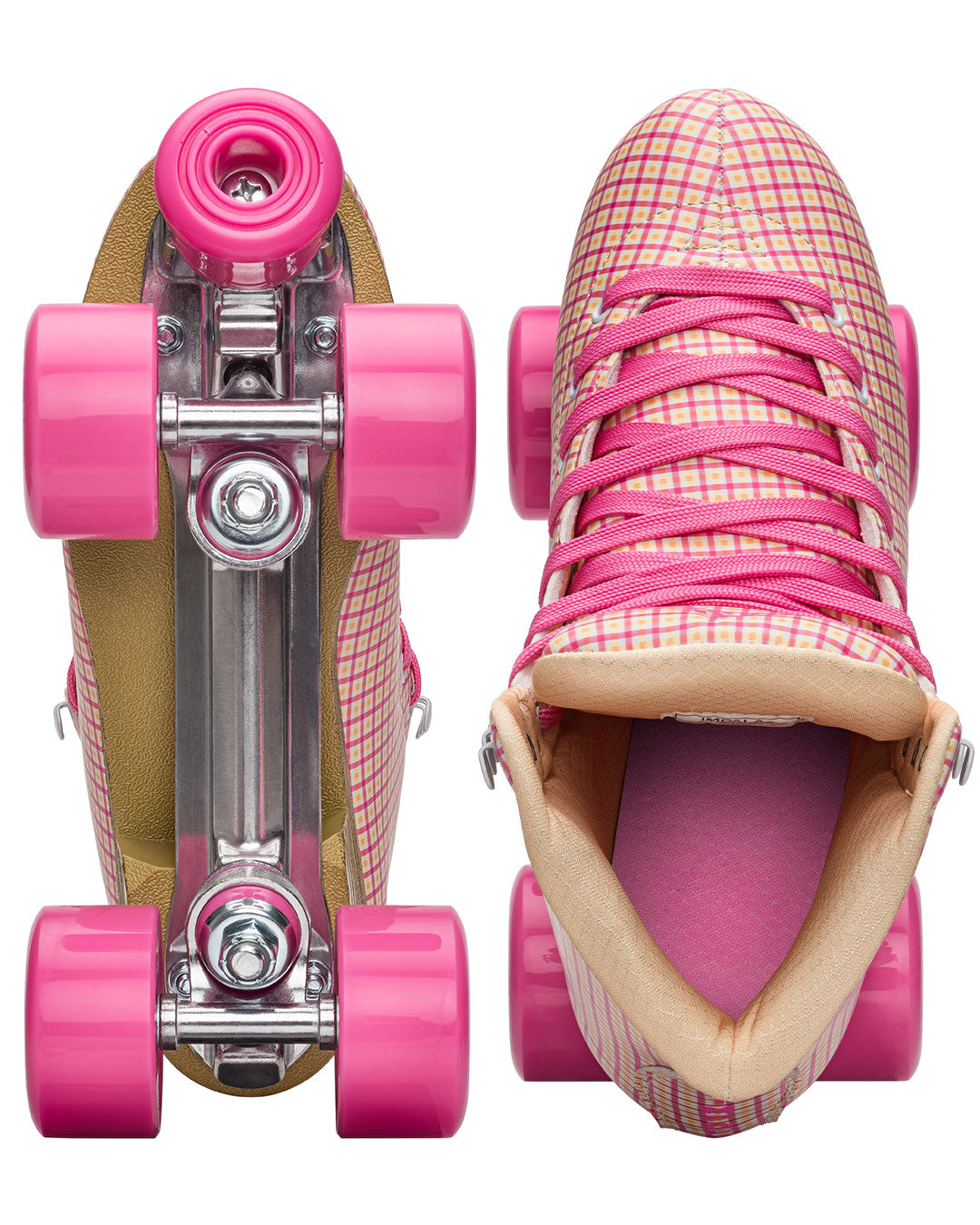 Impala Roller Skates - Pink Tartan - Momma Trucker Skates