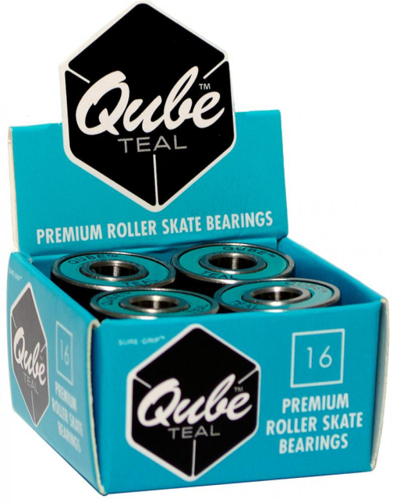 Qube Bearings Teal Abec-5 (Pack of 16) - Momma Trucker Skates