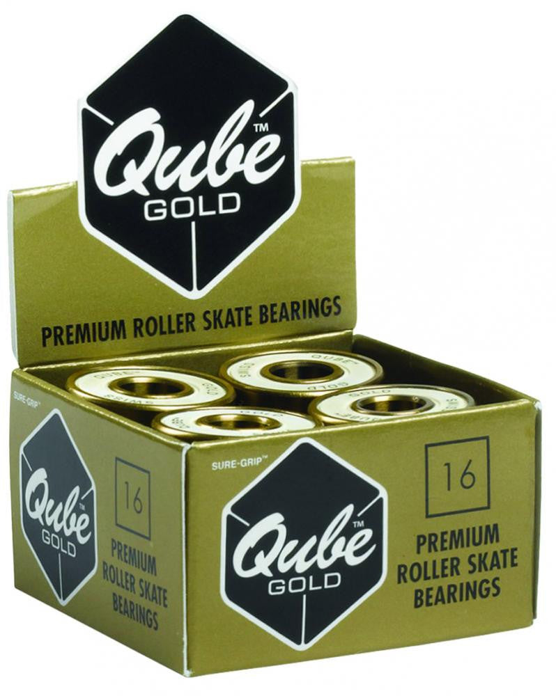 Qube Bearings Gold Swiss (pack of 16) - Momma Trucker Skates