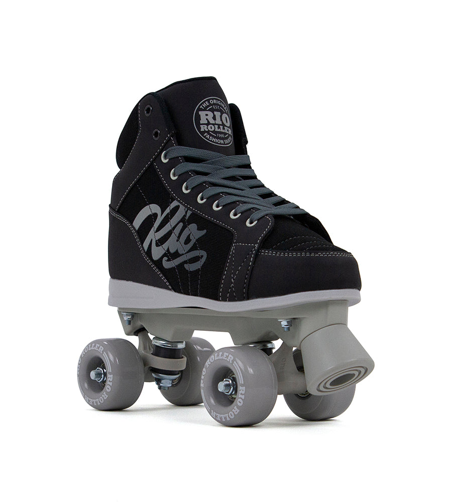 Rio Roller Lumina Quad Roller Skates - Black & Grey - Momma Trucker Skates