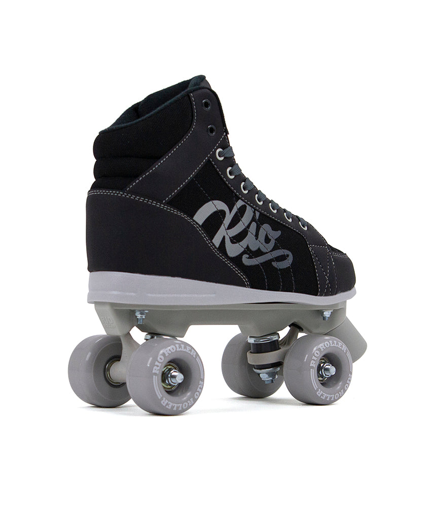 Rio Roller Lumina Quad Roller Skates - Black & Grey - Momma Trucker Skates