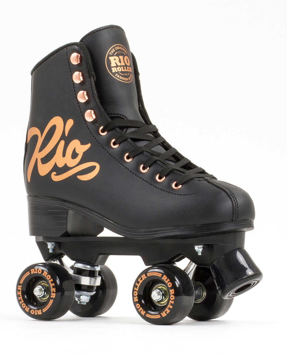 Rio Roller Rose Quad Roller Skates - Black - Momma Trucker Skates
