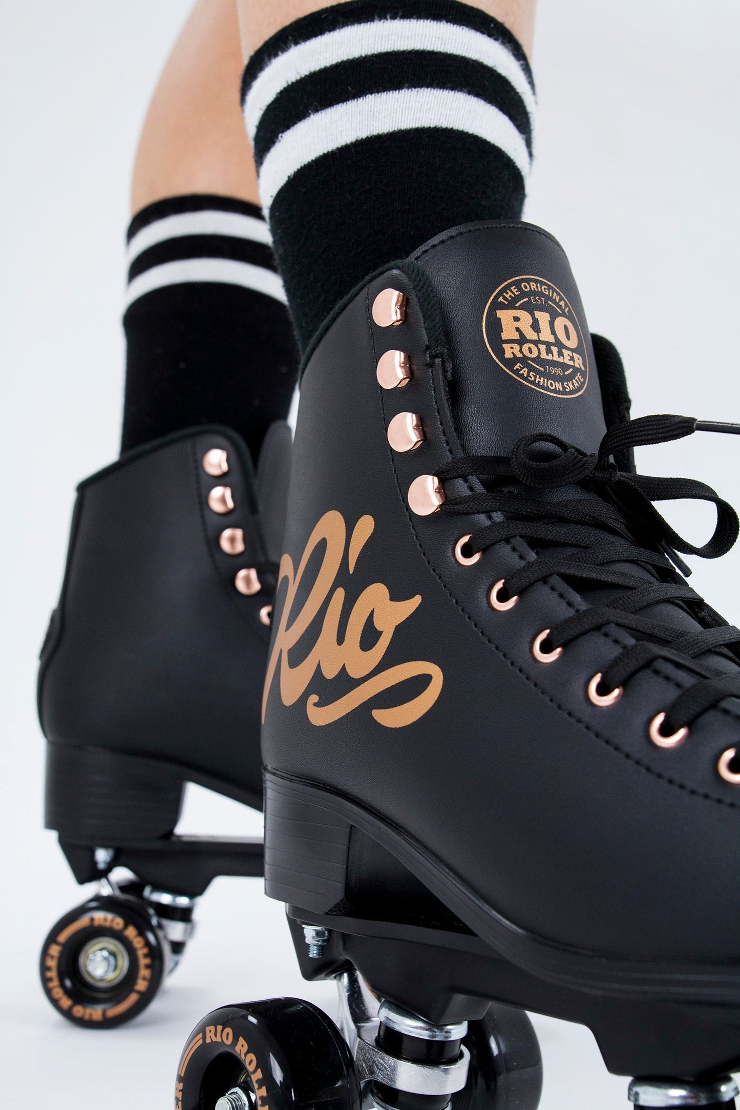 Rio Roller Rose Quad Roller Skates - Black - Momma Trucker Skates