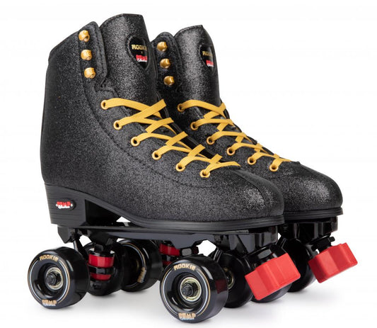 Rookie Rollerskates BUMP Rollerdisco - Black Glitter - Momma Trucker Skates