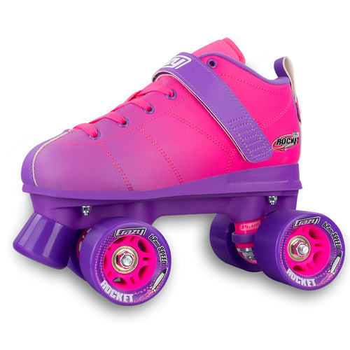 Crazy Skates Rocket - Pink/Purple Larger Sizes - Momma Trucker Skates