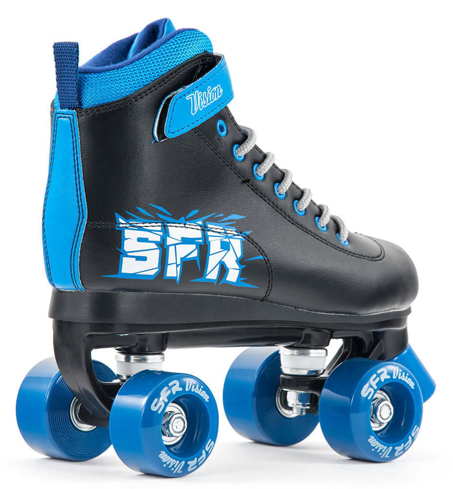 SFR Vision II Quad Skates Black & Blue - Momma Trucker Skates