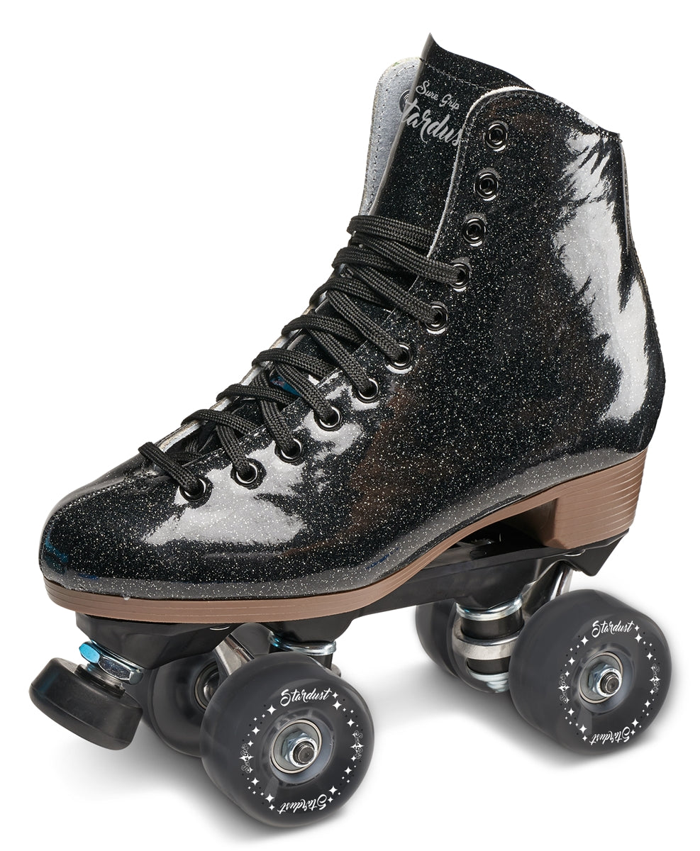 Suregrip Black Glitter Stardust Quad Skates - Momma Trucker Skates