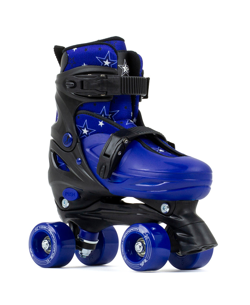 SFR Nebula Roller Skates, Protection & Bag Skate Package Gift Set - Blue - Momma Trucker Skates