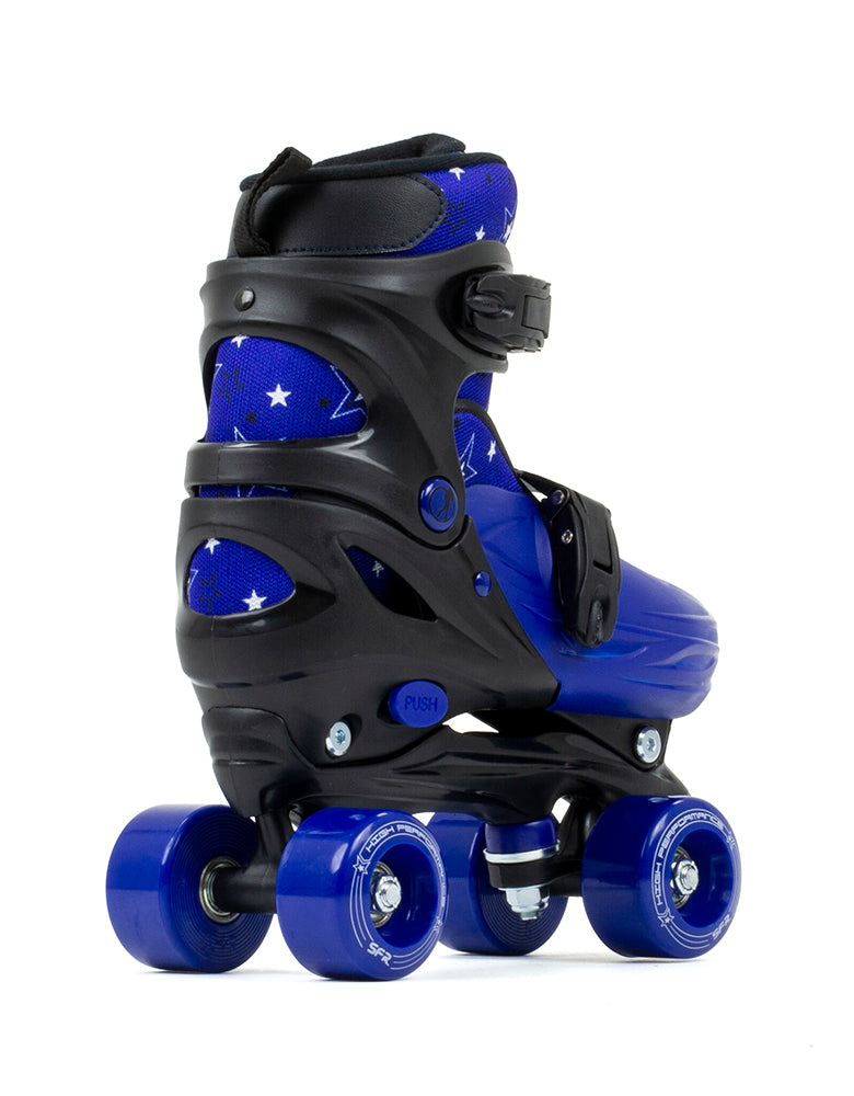 SFR Nebula Adjustable Children's Quad Roller Skates - Blue - Momma Trucker Skates