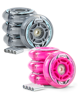 SFR Light up Inline Wheels - 3 Sizes & All Colours! - Momma Trucker Skates