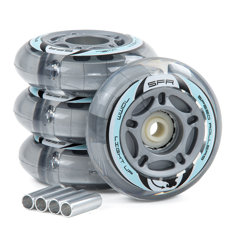 SFR Light up Inline Wheels - 3 Sizes & All Colours! - Momma Trucker Skates