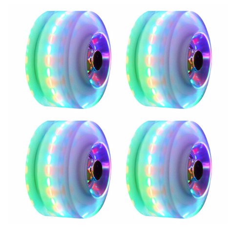MTS Light Up LED Flashing Roller Skate Quad Wheels - Various Colours! - Momma Trucker Skates