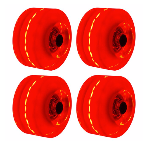 MTS Light Up LED Flashing Roller Skate Quad Wheels - Various Colours! - Momma Trucker Skates