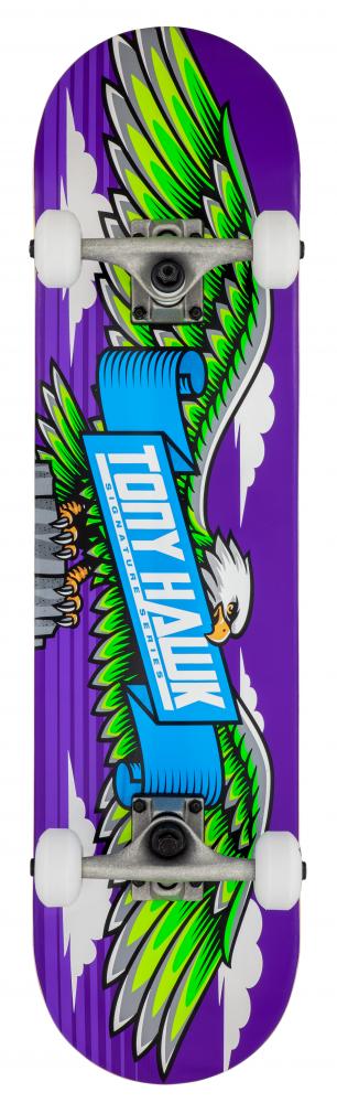Tony Hawk SS 180 Complete Skateboard 7.75" - Wingspan Purple - Momma Trucker Skates
