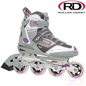 Roller derby Q 60 Inline Skates White & Purple - Momma Trucker Skates