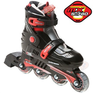 Xcess MX S780 Adjustable In-Line Skates Black & Red - Momma Trucker Skates