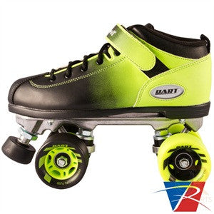 Riedell Dart Black & Green Ombre Skates - Momma Trucker Skates