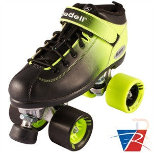 Riedell Dart Black & Green Ombre Skates - Momma Trucker Skates